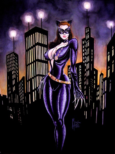 Catwoman Classic Original Art Comic Collectable 12 by Michael Miles ArtWant...