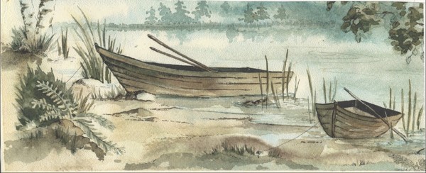 Docked Rowboat
