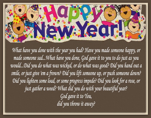 What have you done with the year you had?