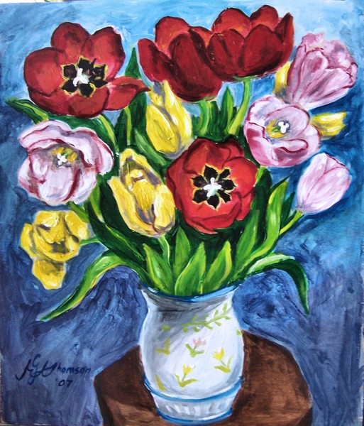 Tulips in a vase