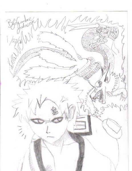thats werid, Gaara,a dragon,and a 3 tailed fox