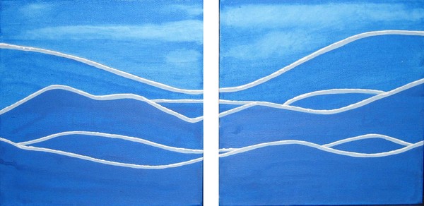 Abstract Blue Expression