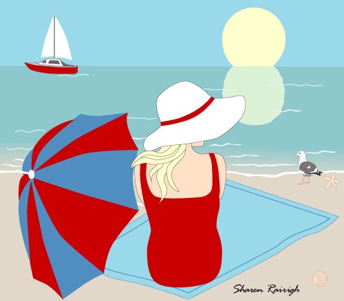 Woman on beach