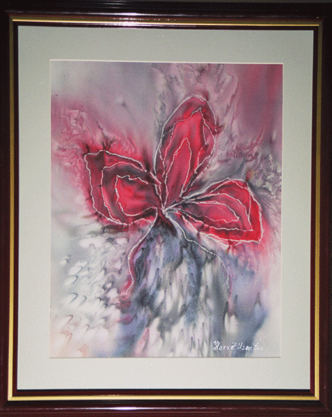 Orchid - silk paiting