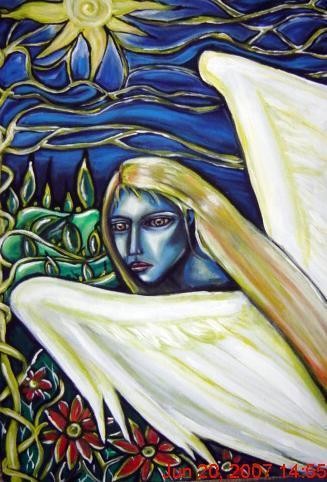 Blue angel of spring