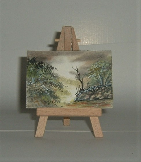 aceo miniature country landscape