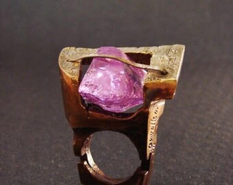 Bronze Sculpture Ring  Gomolka Art Line (sold)