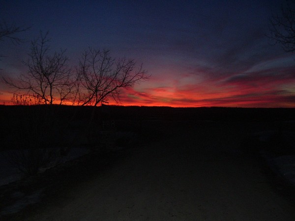Sunrise in Manitoba March 30, 6:30am