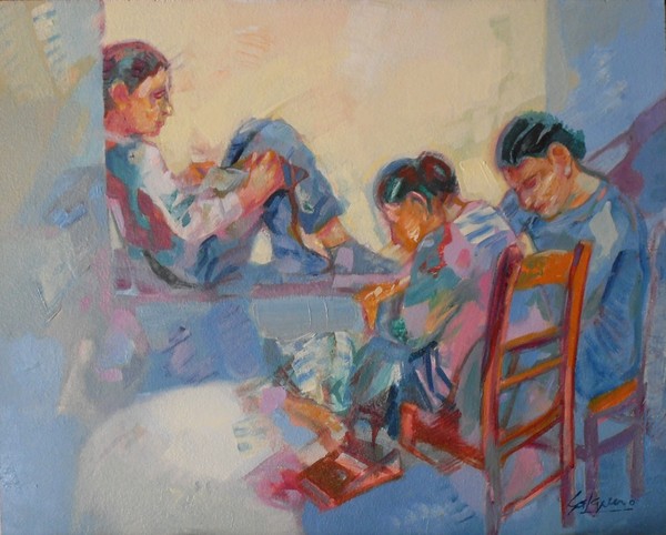 Women sewing