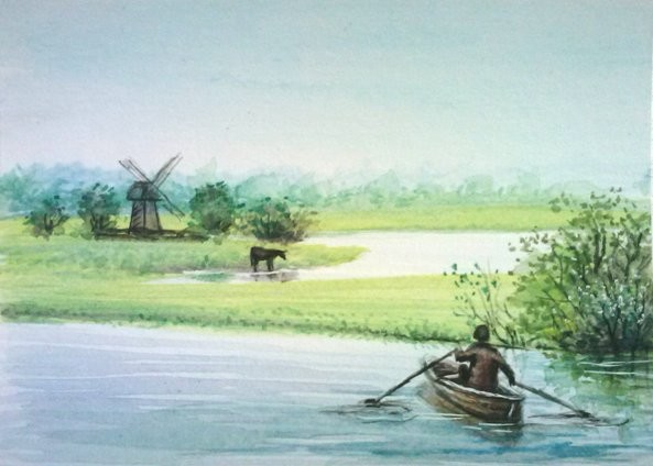 Beauty of Nature aceo original painting 