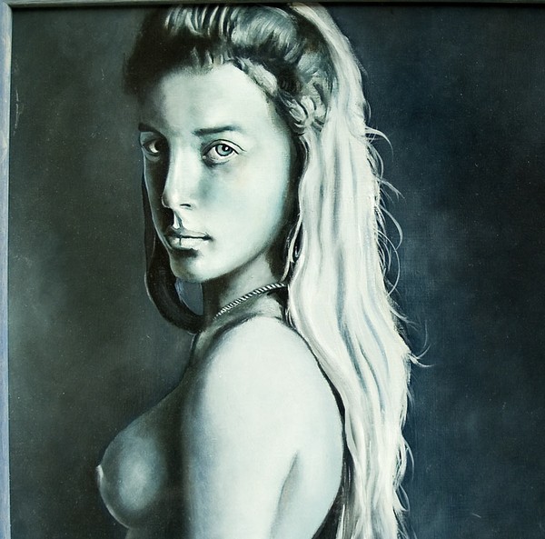 ragazza in blu
