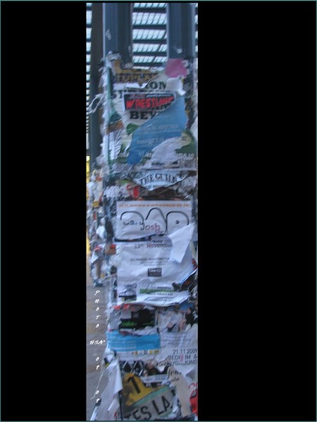 POSTERS..ADS..IN FRONT OF MUSEUM..