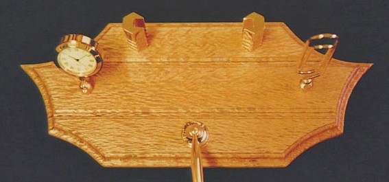 Australian Lacewood Desk Set With Clock