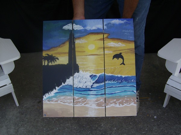 lighthouse silhouette table