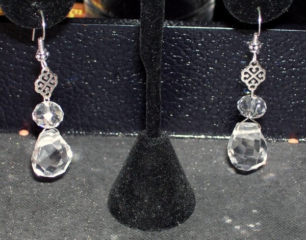 Crystal and Sterling Silver Earrings