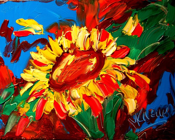 SUNFLOWERS Limited Edition on Canvas by M. KAZAV N