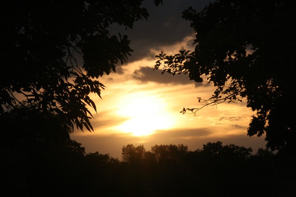 sunset on lake in prior lake mn