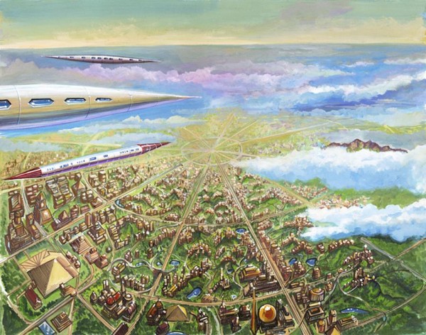 Ancient Atlantis, airships of capital city