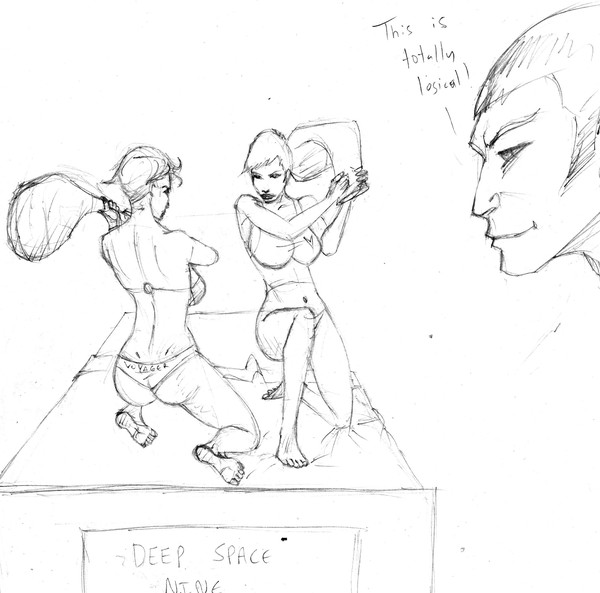 star trek pillow fight