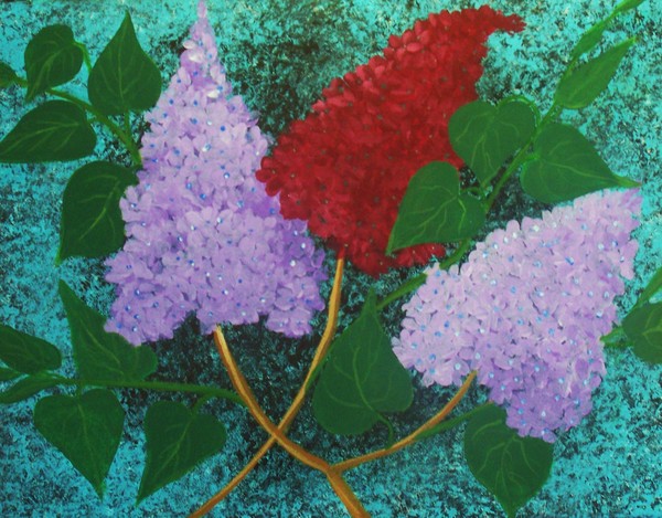 3 lilacs flowers