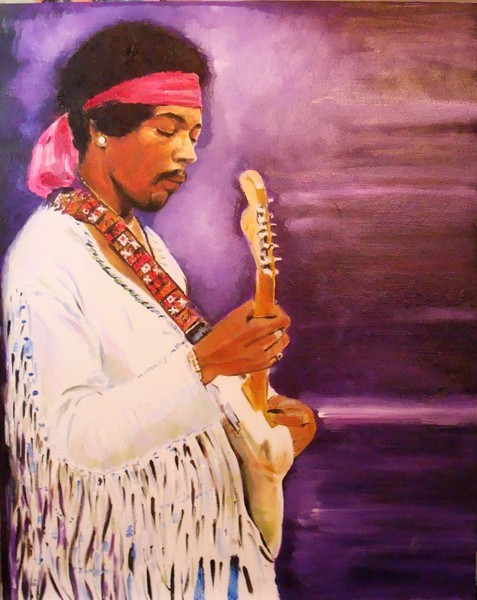 Jimi Hendrix oil painting 2011