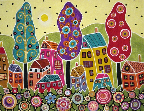 Houses Trees and Flowers 