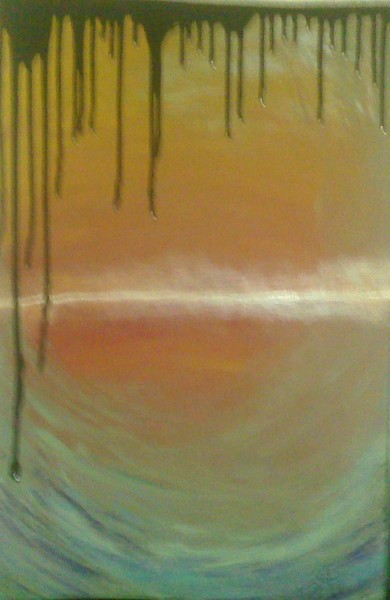 Untitled Swoop in Peach and Multichrome