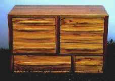  Solid Walnut & Hickory Multi Drawer Cabinet