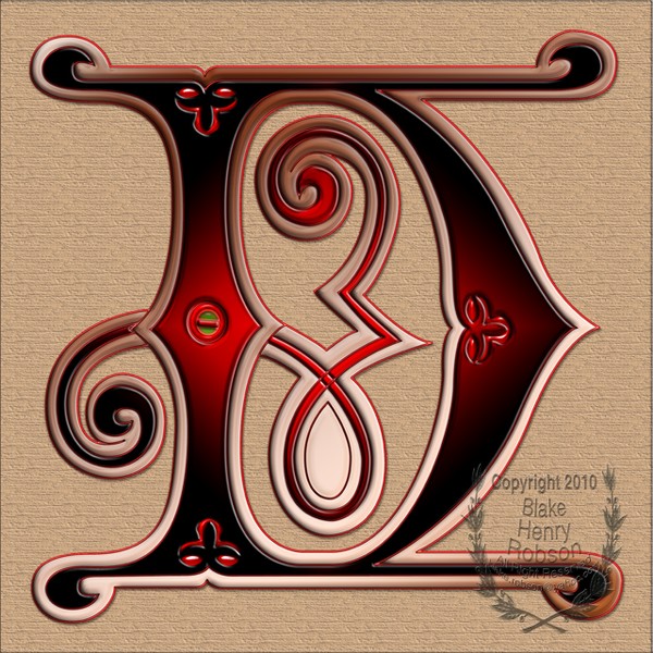 Letter D Ginger Bread style
