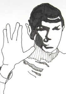 c01 ACEO Star Trek's Spock cOrgi pop art Comic Dr