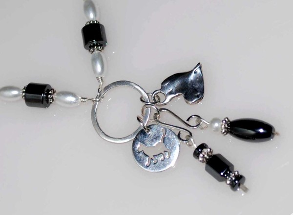 CHARMED BLACK CAT by Cats Eye Gems