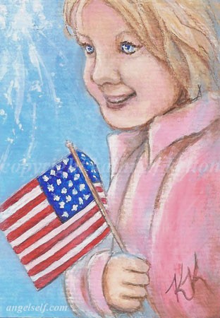 Fourth of July ACEO