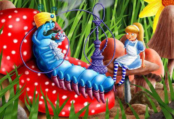 The Blue Caterpillar (Alice iIn Wonderland)