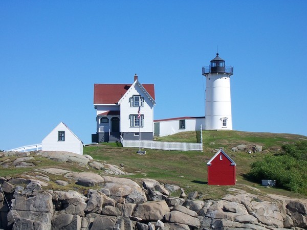 Nubble Lighthouse on Cape Neddick in York, ME
