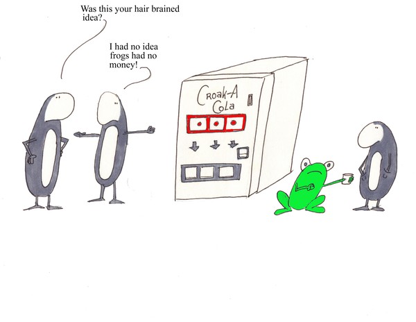 frogs had no money