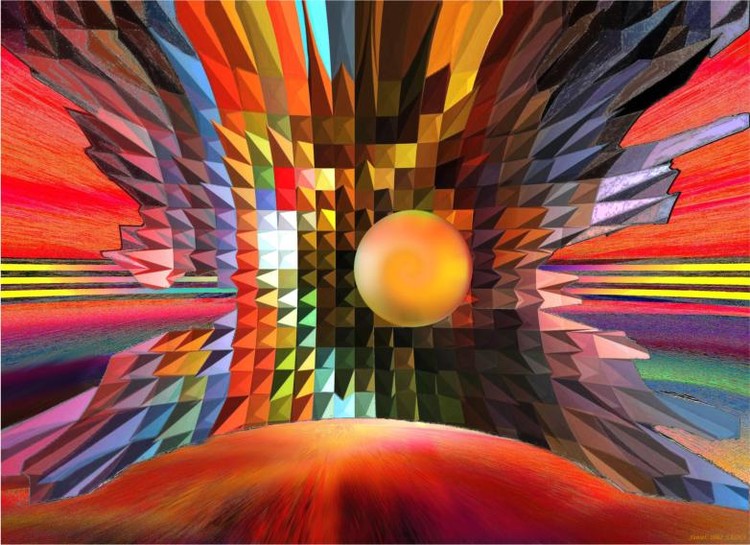 Tapestry. Sunset