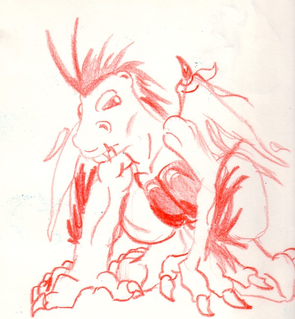 Fire Xyrinko - Done in Crayon