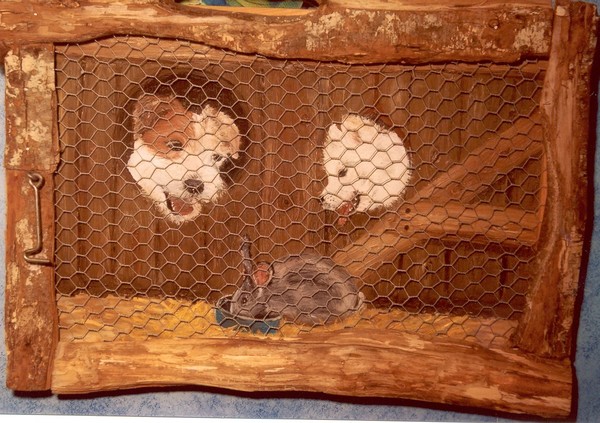 let the dog see the rabbit