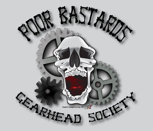Poor Bastards Gearhead Society TShirt Logo