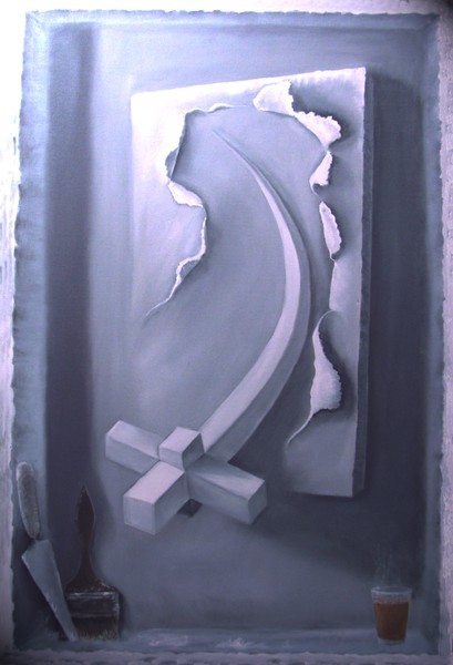 3d painting on canvas with oil painting