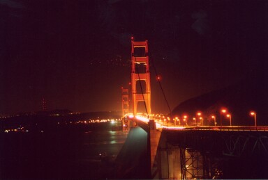 Golden Gate Bridge at night
