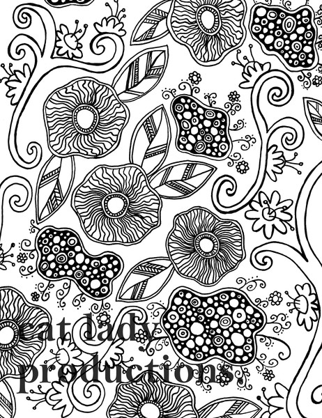 Hand drawn coloring page