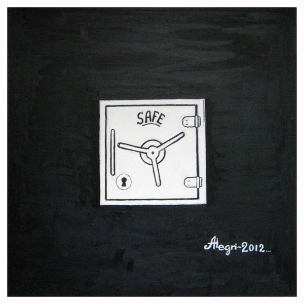 Square safe in a black square