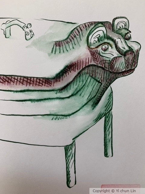 Sketch: mysterious animal in National Palace museum