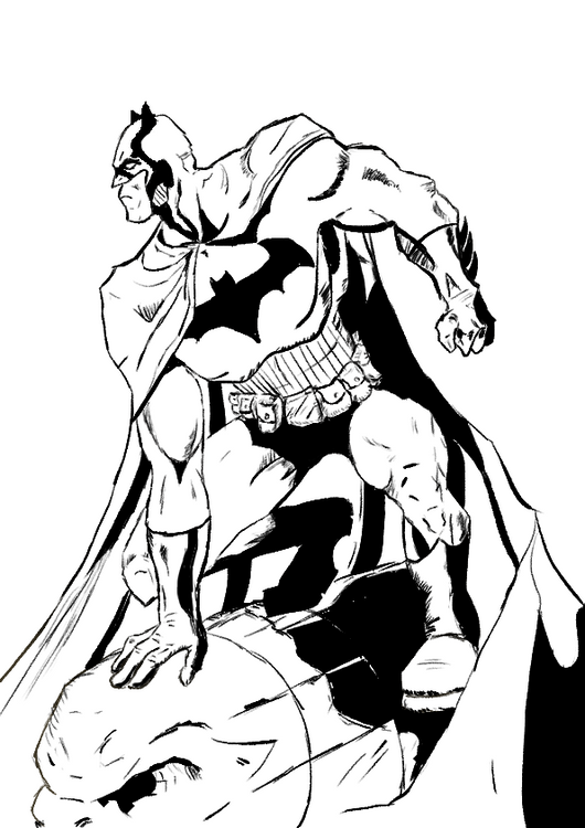 Batman Perch Ink Only