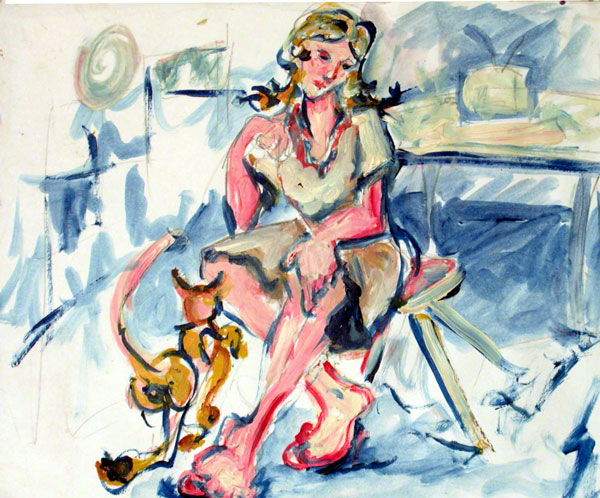 girl and ornge tabby
