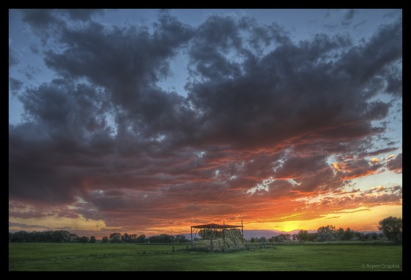 Haystack at Sunset