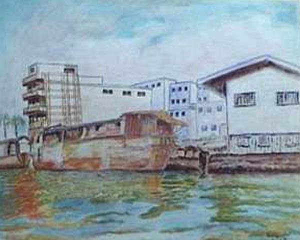 Bangkok River Scene