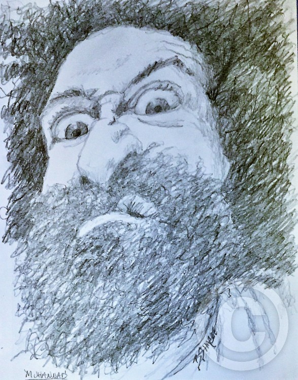 Mohannad makes a scary face