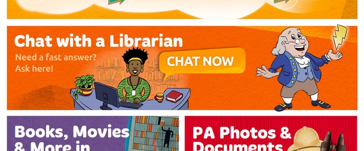 Librarian and Ben Franklin | Client: Power Kids